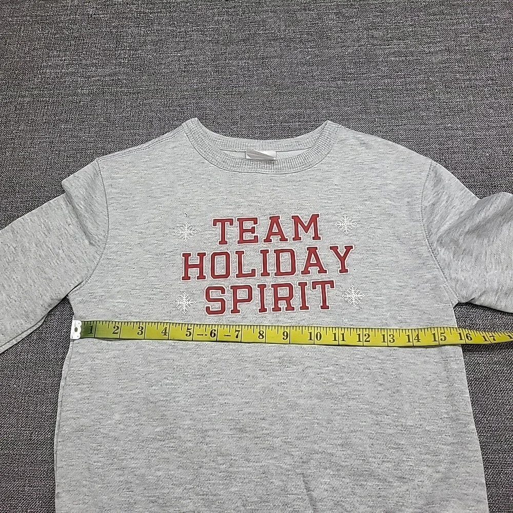 Kids Boys Grils Family Pajama Sweatshirt Medium SIze 8 Gray Holiday Pullover Top